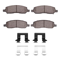 1551-1172-01 5000 Advanced Ceramic Brake Pads & Hardware Kit, 2006-2011 GM, Position: Rear