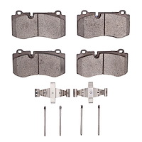1551-1223-01 5000 Advanced Low-Metallic Brake Pads & Hardware Kit, 2007-2014 Mercedes-Benz, Position: Front