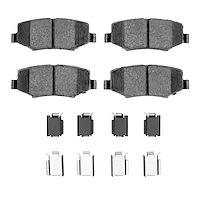 1551-1274-01 5000 Advanced Semi-Metallic Brake Pads & Hardware Kit, 2007-2018 Mopar, Position: Rear