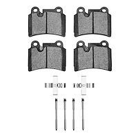 1551-1277-01 5000 Advanced Low-Metallic Brake Pads & Hardware Kit, 2008-2009 Audi/Volkswagen, Position: Rear