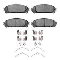 1551-1324-01 5000 Advanced Ceramic Brake Pads & Hardware Kit, Fits Select Multiple Makes/Models, Position: Front