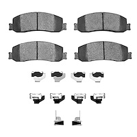 1551-1333-01 5000 Advanced Semi-Metallic Brake Pads & Hardware Kit, 2010-2012 Ford/Lincoln/Mercury/Mazda, Position: Front