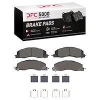 1551-1399-01 5000 Advanced Semi-Metallic Brake Pads & Hardware Kit, 2009-2018 Mopar, Position: Front