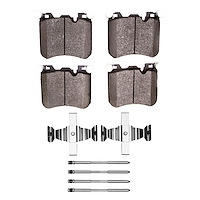 1551-1429-01 5000 Advanced Low-Metallic Brake Pads & Hardware Kit, 2010-2018 Multiple Makes/Models, Position: Front