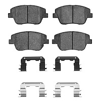 1551-1444-01 5000 Advanced Ceramic Brake Pads & Hardware Kit, 2009-2016 Kia/Hyundai/Genesis, Position: Front