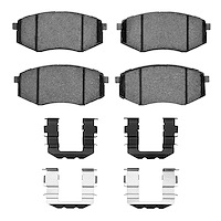 1551-1447-01 5000 Advanced Ceramic Brake Pads & Hardware Kit, 2010-2011 Kia/Hyundai/Genesis, Position: Front