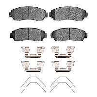 1551-1521-01 5000 Advanced Ceramic Brake Pads & Hardware Kit, Fits Select Multiple Makes/Models, Position: Front