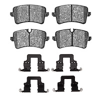 1551-1547-11 5000 Advanced Low-Metallic Brake Pads & Hardware Kit, 2012-2013 Audi/Volkswagen, Position: Rear
