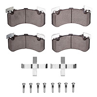 1551-1575-01 5000 Advanced Low-Metallic Brake Pads & Hardware Kit, 2011-2019 Multiple Makes/Models, Position: Front