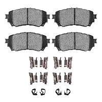1551-1711-01 5000 Advanced Ceramic Brake Pads & Hardware Kit, 2014-2021 Ford/Lincoln/Mercury/Mazda, Position: Front