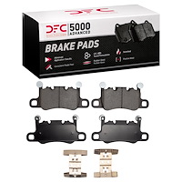 1551-1740-01 5000 Advanced Low-Metallic Brake Pads & Hardware Kit, Fits Select Porsche, Position: Rear