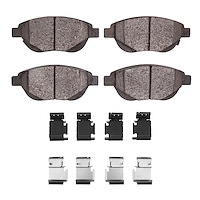 1551-1778-01 5000 Advanced Low-Metallic Brake Pads & Hardware Kit, 2012-2019 Mopar, Position: Front