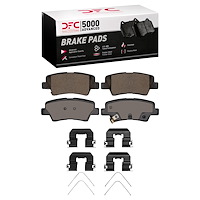 1551-1812-01 5000 Advanced Ceramic Brake Pads & Hardware Kit, Fits Select Kia/Hyundai/Genesis, Position: Rear