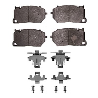1551-1899-01 5000 Advanced Low-Metallic Brake Pads & Hardware Kit, Fits Select Multiple Makes/Models, Position: Front