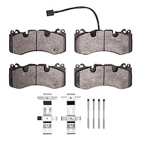 1551-1990-01 5000 Advanced Low-Metallic Brake Pads & Hardware Kit, Fits Select Multiple Makes/Models, Position: Front
