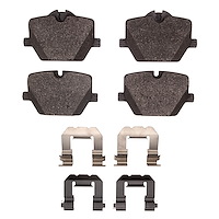 1551-2220-01 5000 Advanced Low-Metallic Brake Pads & Hardware Kit, Fits Select Multiple Makes/Models, Position: Rear
