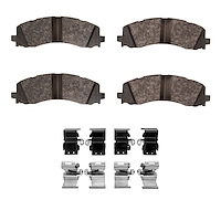 1551-2225-01 5000 Advanced Semi-Metallic Brake Pads & Hardware Kit, Fits Select Mopar, Position: Rear