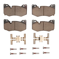 1551-2312-01 5000 Advanced Ceramic Brake Pads & Hardware Kit, Fits Select GM, Position: Front