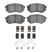 1552-0433-01 5000 Advanced Semi-Metallic Brake Pads & Hardware Kit, 1989-2005 Mitsubishi Fuso, Position: Fr