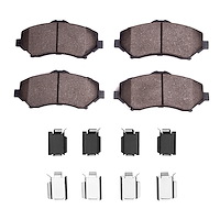 1552-1273-01 5000 Advanced Semi-Metallic Brake Pads & Hardware Kit, 2008-2012 Mopar, Position: Front