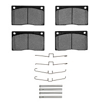 1600-0135-01 5000 Euro Ceramic Brake Pads & Hardware Kit, 1973-1997 Jaguar, Position: Front