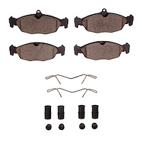 1600-0688-11 5000 Euro Ceramic Brake Pads & Hardware Kit, 1997-2006 Jaguar, Position: Rear