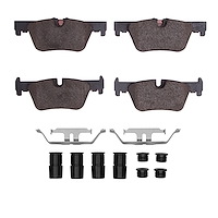 1600-1613-01 5000 Euro Ceramic Brake Pads & Hardware Kit, 2012-2021 BMW, Position: Rear