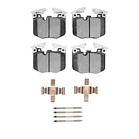 1600-1867-01 5000 Euro Ceramic Brake Pads & Hardware Kit, Fits Select Multiple Makes/Models, Position: Front