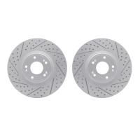 2002-03017 Geoperformance Drilled/Slotted Brake Rotors, 2009-2014 Kia/Hyundai/Genesis, Position: Front