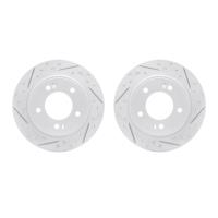 2002-03036 Geoperformance Drilled/Slotted Brake Rotors, Fits Select Kia/Hyundai/Genesis, Position: Rear