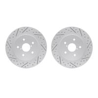 2002-13032 Geoperformance Drilled/Slotted Brake Rotors, Fits Select Subaru, Position: Rear