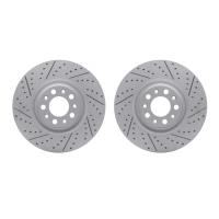 2002-16002 Geoperformance Drilled/Slotted Brake Rotors, 2017-2021 Alfa Romeo, Position: Front