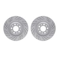 2002-16003 Geoperformance Drilled/Slotted Brake Rotors, Fits Select Alfa Romeo, Position: Rear