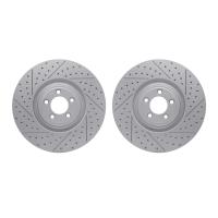 2002-20006 Geoperformance Drilled/Slotted Brake Rotors, Fits Select Jaguar, Position: Front