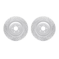 2002-20022 Geoperformance Drilled/Slotted Brake Rotors, Fits Select Jaguar, Position: Rear