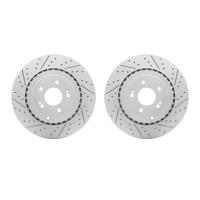 2002-21018 Geoperformance Drilled/Slotted Brake Rotors, Fits Select Kia/Hyundai/Genesis, Position: Rear