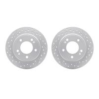 2002-21021 Geoperformance Drilled/Slotted Brake Rotors, Fits Select Kia/Hyundai/Genesis, Position: Rear
