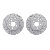 2002-26001 Geoperformance Drilled/Slotted Brake Rotors, Fits Select Tesla, Position: Front