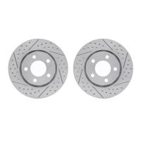 2002-40010 Geoperformance Drilled/Slotted Brake Rotors, 2001-2007 Mopar, Position: Front
