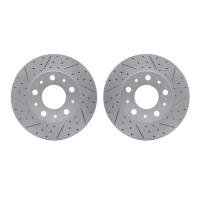 2002-40021 Geoperformance Drilled/Slotted Brake Rotors, Fits Select Mopar, Position: Front