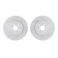 2002-47035 Geoperformance Drilled/Slotted Brake Rotors, Fits Select GM, Position: Rear