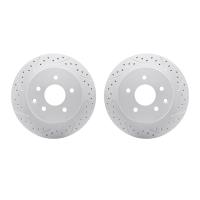 2002-67046 Geoperformance Drilled/Slotted Brake Rotors, Fits Select Multiple Makes/Models, Position: Rear
