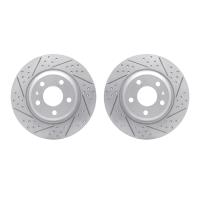 2002-73031 Geoperformance Drilled/Slotted Brake Rotors, Fits Select Audi/Volkswagen, Position: Rear