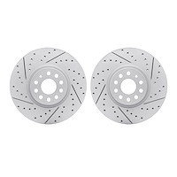 2002-74012 Geoperformance Drilled/Slotted Brake Rotors, Fits Select Audi/Volkswagen, Position: Front