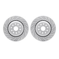 2002-75011 Geoperformance Drilled/Slotted Brake Rotors, Fits Select Lexus/Toyota/Scion, Position: Front