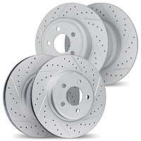 2004-03007 Geoperformance Drilled/Slotted Brake Rotors, 2018-2020 Kia/Hyundai/Genesis, Position: Front and Rear