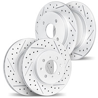 2004-27000 Geoperformance Drilled/Slotted Brake Rotors, 2003-2004 Mitsubishi, Position: Front and Rear