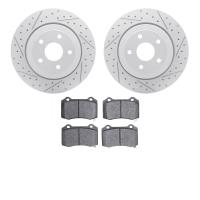 2402-42004 Geoperformance Drilled/Slotted Brake Rotors with Ultimate-Duty Brake Pads Kit, 2006-2010 Mopar, Position: Rear