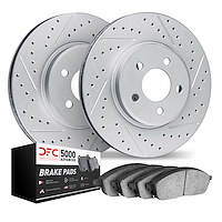 2502-31132 Geoperformance Drilled/Slotted Rotors w/5000 Advanced Brake Pads Kit, Fits Select Multiple Makes/Models, Position: Fr