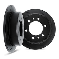 3002-23004 Slotted Brake Rotors [Black], 1971-1983 Renault, Position: Front, Rear